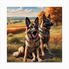 German Shepherds Canvas Print