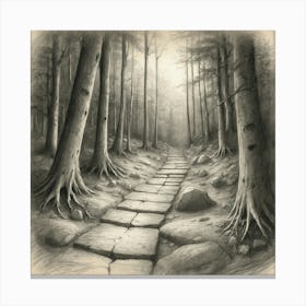 Path In The Woods 3 Canvas Print