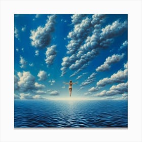 Girl In The Sky Canvas Print