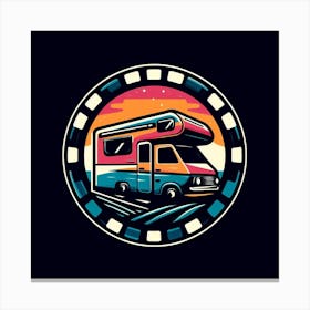 Retro Rv Logo 1 Canvas Print