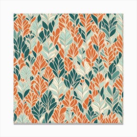 Seamless Pattern With Leaves, 261 Canvas Print