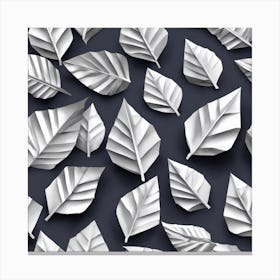 White Paper Leaves Canvas Print