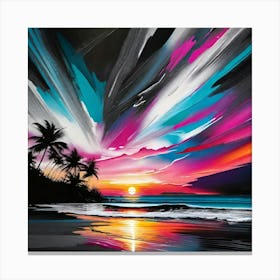 Sunset At The Beach 44 Canvas Print