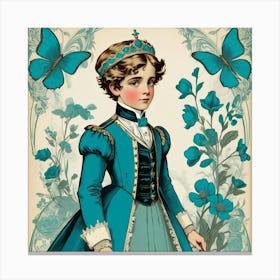 Victoria In Blue Canvas Print