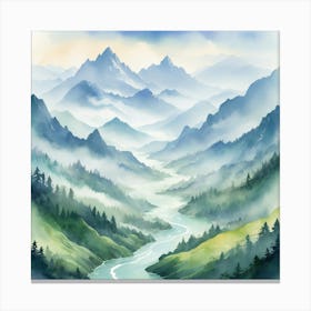 Misty Mountain Canvas Print