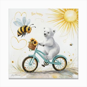 Bee Happy: Whimsy on Wheels Canvas Print