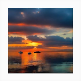 Sunset On The Water 38 Canvas Print