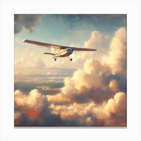 Airplane In The Sky Canvas Print