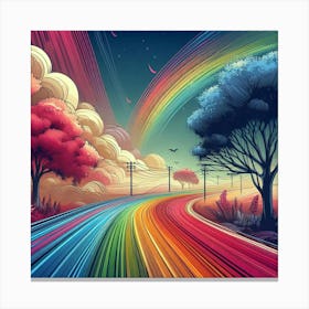Rainbow road 2 Canvas Print