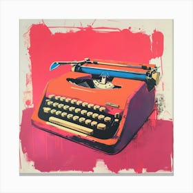Typewriter Pop Art 2 Canvas Print