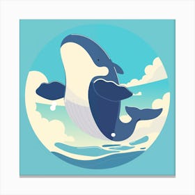 Whale Sea Ocean Fish Mammal Canvas Print