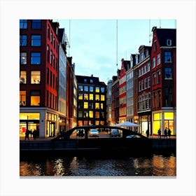 City At Night 1 Canvas Print