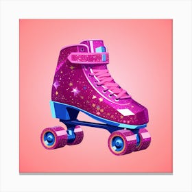 Pink Roller Skates Canvas Print