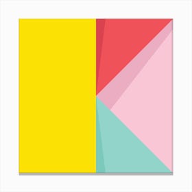 Abstract Pastel Perspective Iii Square Canvas Print