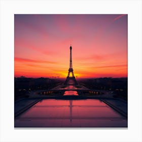 Sunset In Paris 5 Canvas Print