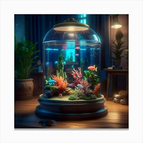 Aquarium In A Glass Dome Canvas Print