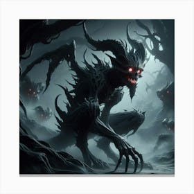 Demons In The Woods Canvas Print