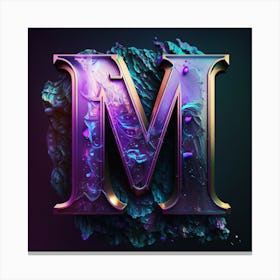 Letter M 1 Canvas Print