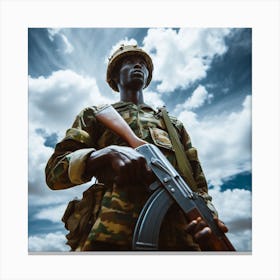 Soldier In Uniform Canvas Print