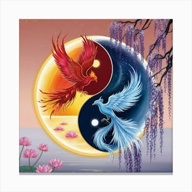 Yin Yang Bird Canvas Print