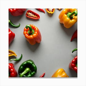 Colorful Peppers 95 Canvas Print