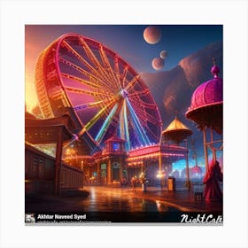 People Attending Carnival Canvas Print