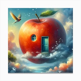 Apple, Surrealist Painting 2 Canvas Print