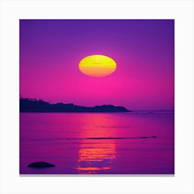 Sunset Over The Sea Canvas Print