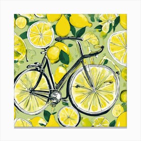 Lemon Bicycle Canvas Print