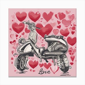Love Scooter Canvas Print