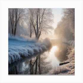 Frosty River Canvas Print