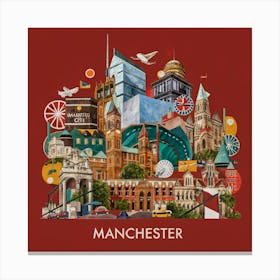 Manchester Cityscape 1 Canvas Print