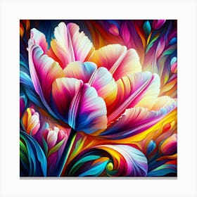 Colorful Tulip Canvas Print