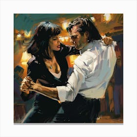 Pulp Fiction: Mia Wallace and Vincent Vega's twist contest at Jack Rabbit Slim's Canvas Print