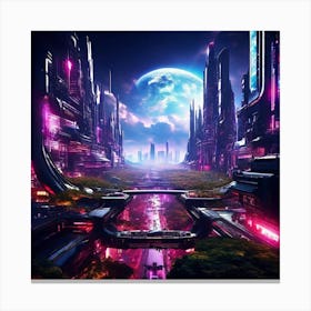 Futuristic City 1 Canvas Print