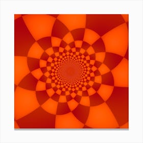 Fractal Artwork Abstract Background Orange Canvas Print