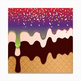 Ice Cream Background 4 Canvas Print