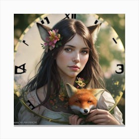 Fox Girl  Canvas Print