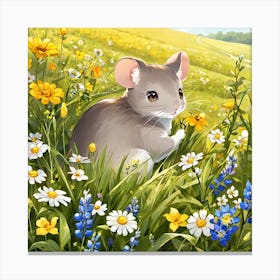 Mouse In The Meadow 1 Canvas Print