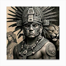 Aztec Warrior 3 Canvas Print