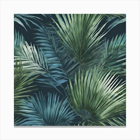 Tropical Leaves Wallpaper Canvas Print