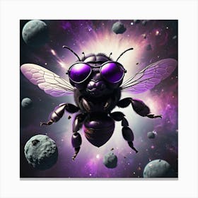 Bee In Space Canvas Print