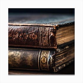 Old Books On A Table 7 Canvas Print