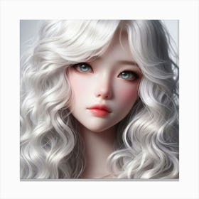 White Hair Doll Canvas Print