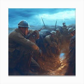 WW 2 Trenches Canvas Print