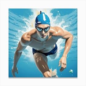 Default Swimmer1 I Art 2 Canvas Print