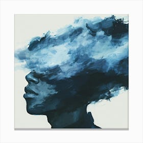 Man With Clouds In His Head Canvas Print