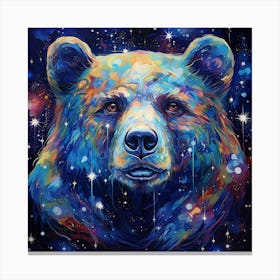 Bear In Space Canvas Print