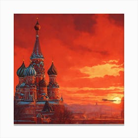 Sunset In Moscow Canvas Print