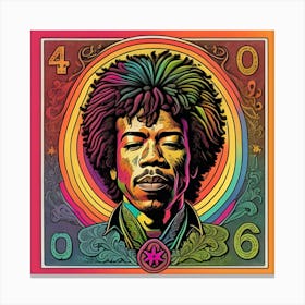 Rock Legend Jimi Hendrix Art Poster Canvas Print